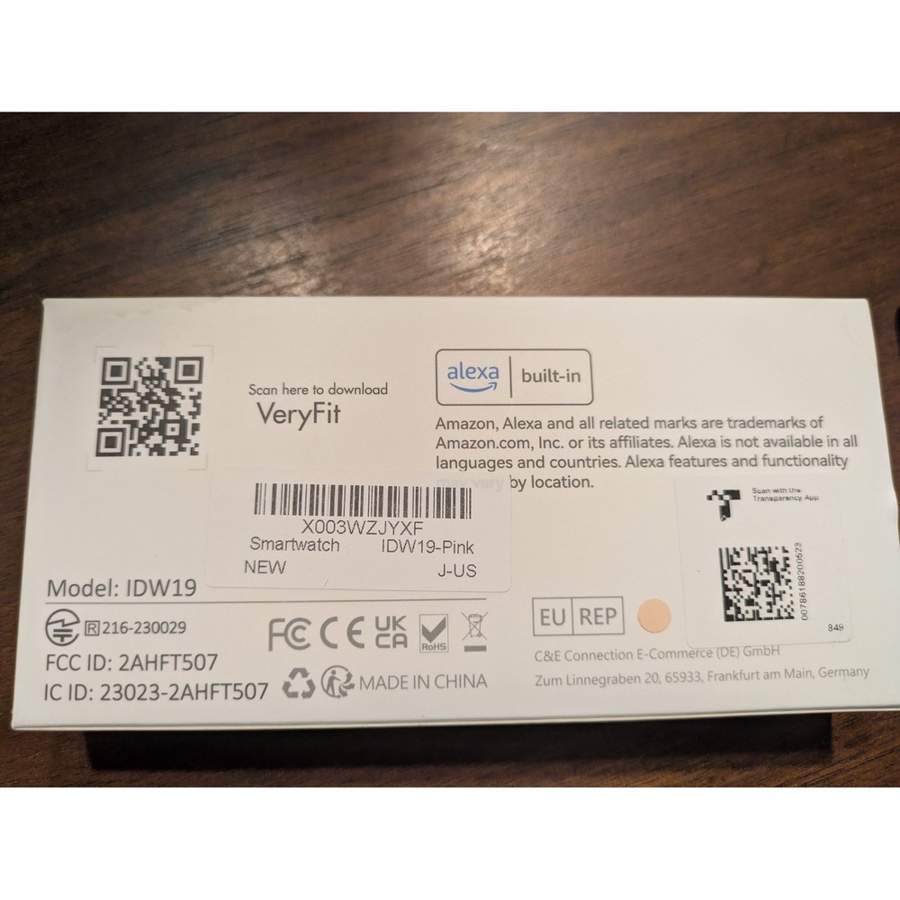 IDW19-Smart Watch-Womens-Pink-Waterproof Heart‎ Color Display-ALEXA-Blood Oxygen - Picture 2 of 3